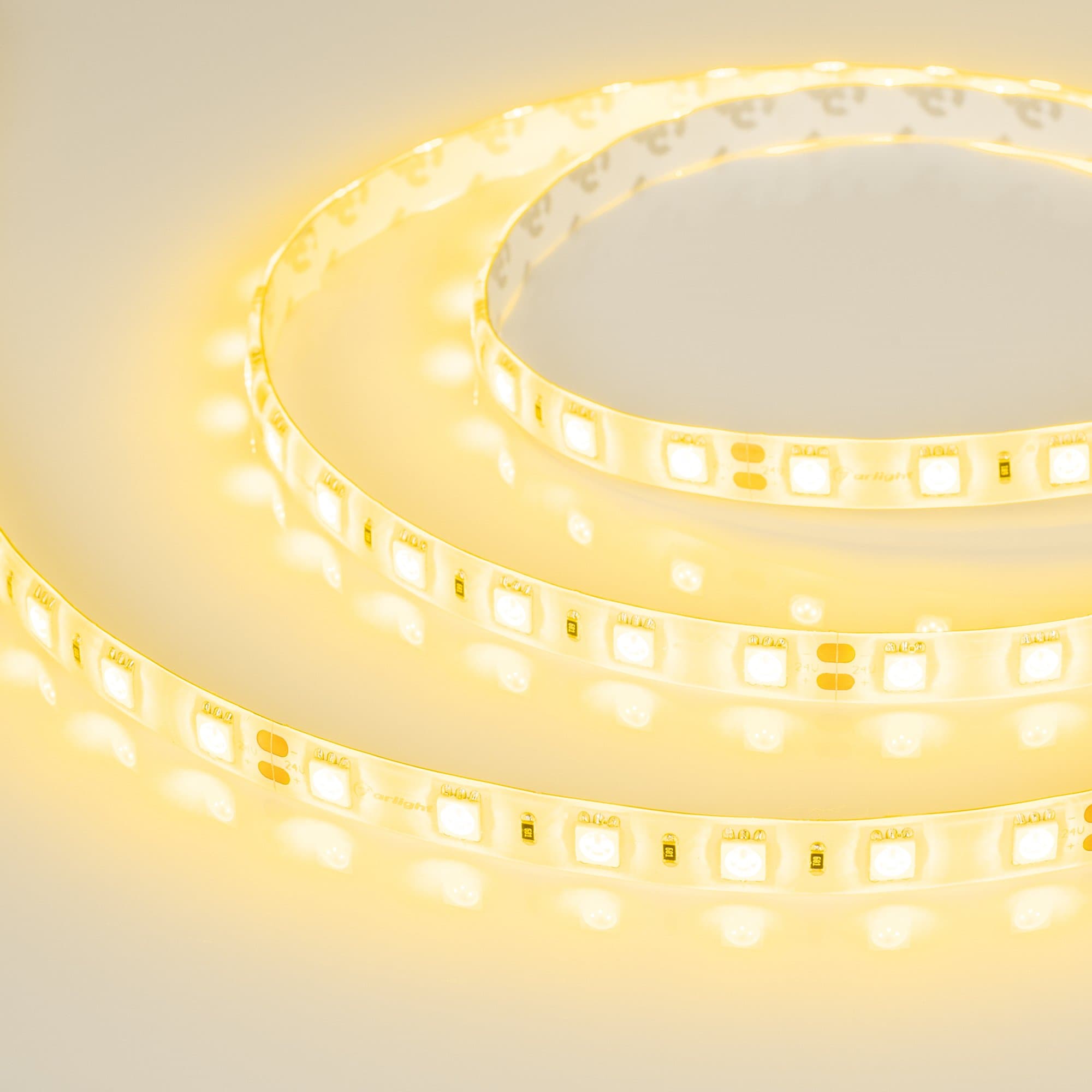 Arlight Светодиодная лента RTW 2-5000SE 24V Yellow 2x (5060, 300 LED, LUX) (14.4 Вт/м, IP65) 017493 — миниатюра 3