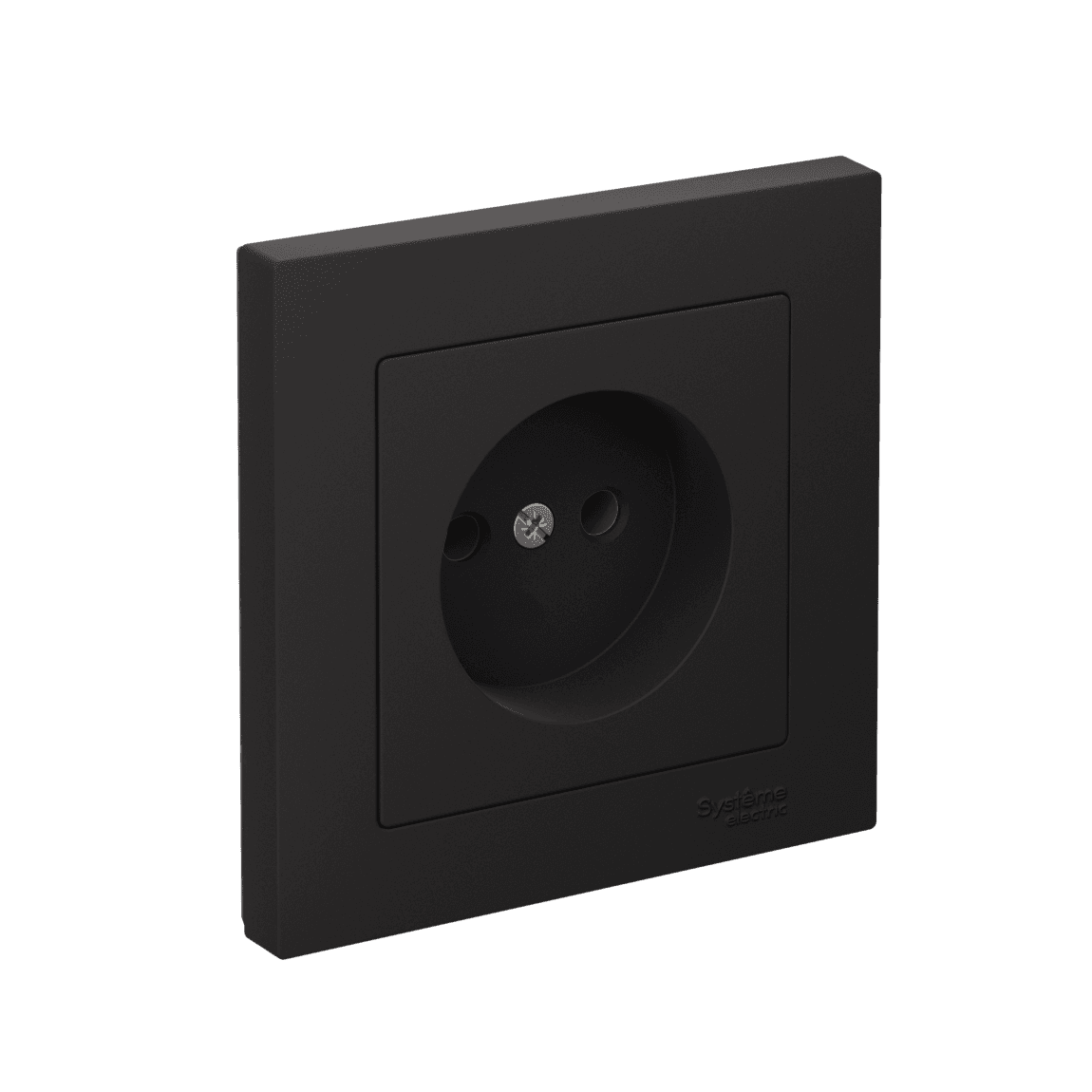 Systeme Electric AtlasDesign Карбон Розетка без заземления, 16А, в сборе, быстрозажим. клем.