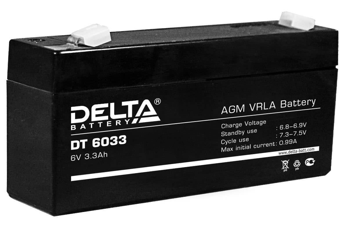 Delta Аккумуляторная батарея DT 6033 6В/3,3Ач