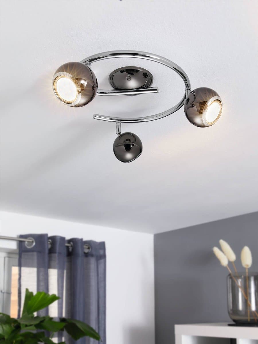 Eglo Спот LED BIMEDA, 3X3W (GU10), сталь, никель черный 31007 — миниатюра 2