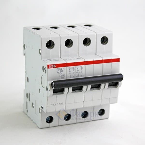 ABB Выключатель автоматический 4-полюсной SH204 C 32 2CDS214001R0324