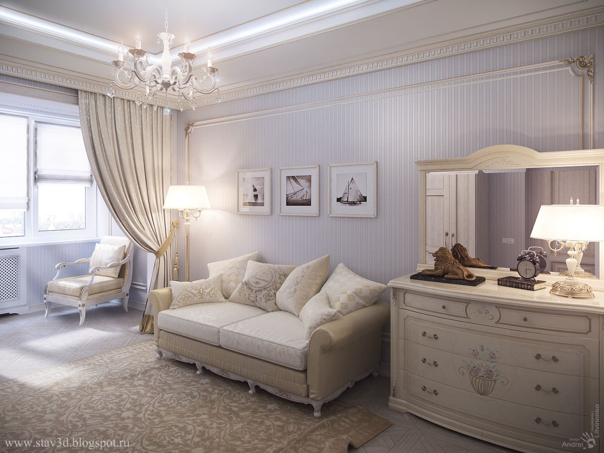 Maytoni Elegant Bronze Бежевый Люстра 6xE14 60W ARM245-06-W — миниатюра 7
