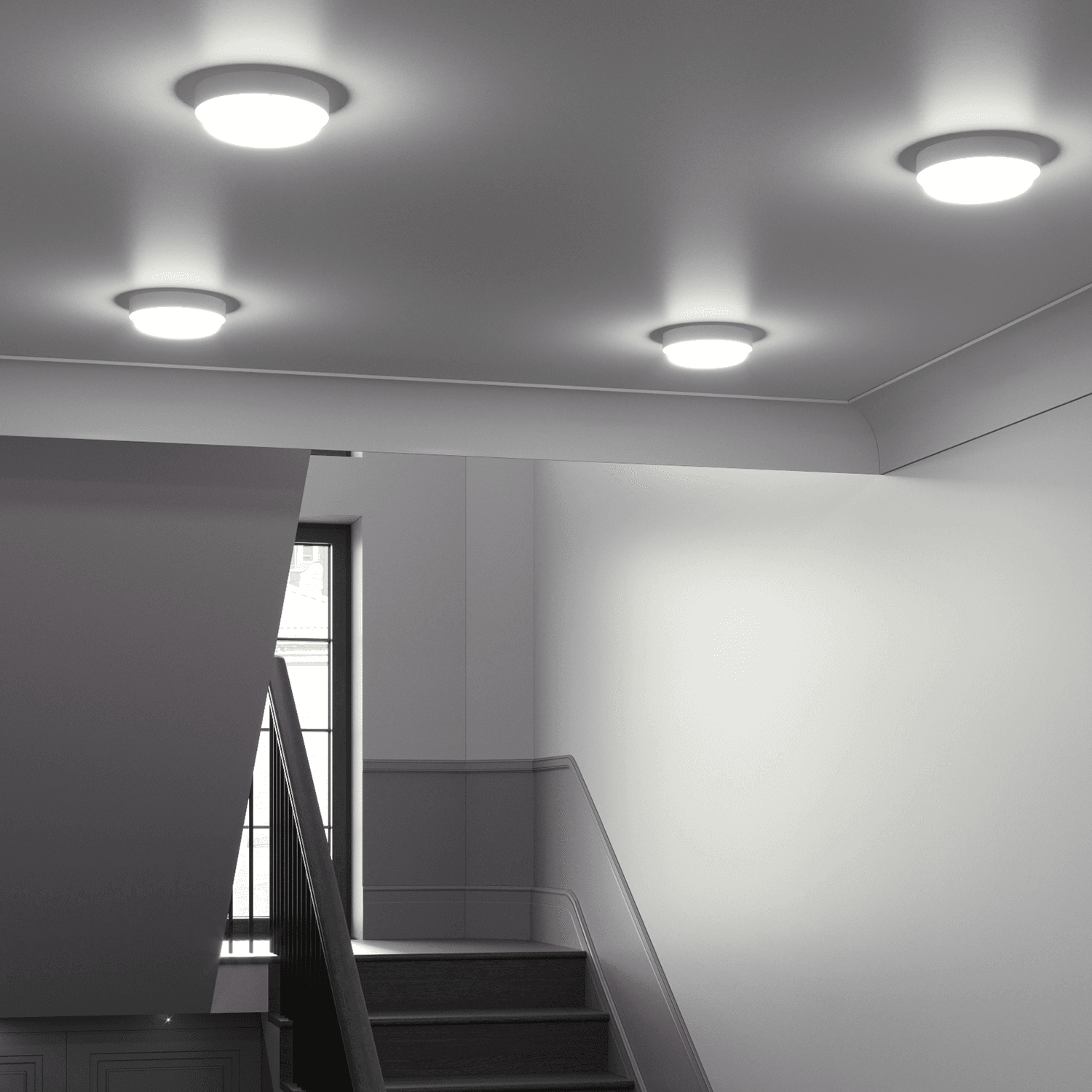 Gauss Светильник ЖКХ Elementary круг 24W 1980lm 6500K 160-260V IP65 D210*52мм белый LED 126411324 — миниатюра 2