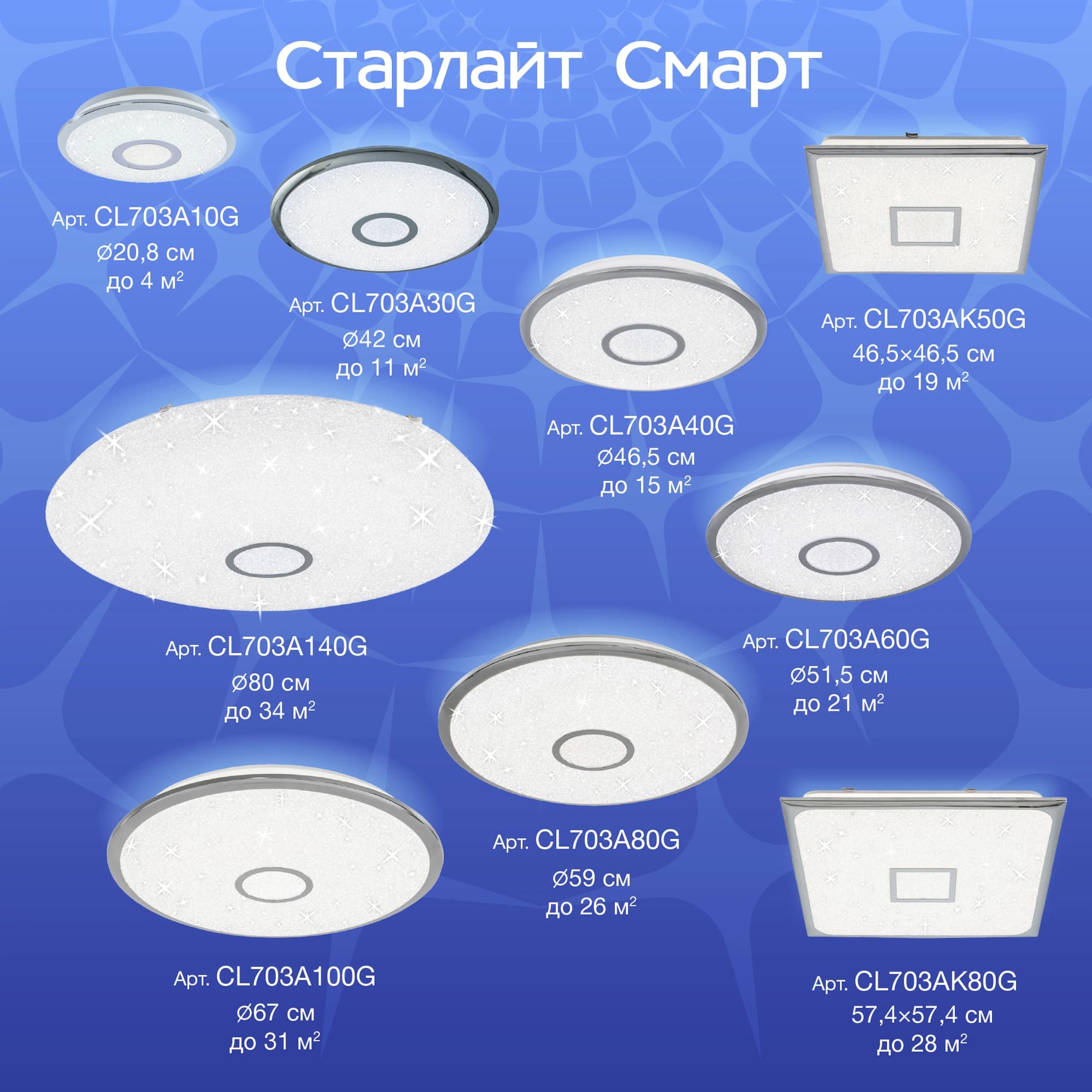 Citilux Светильник Старлайт Хром Смарт RGB CL703AK80G — миниатюра 22