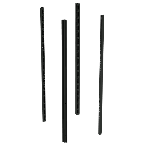 DKC Стойки вертикальные для напольных 19" IT-корпусов ДКС серии CQE, В=2200мм, без дополнительных креплений, 4шт, RAL9005
