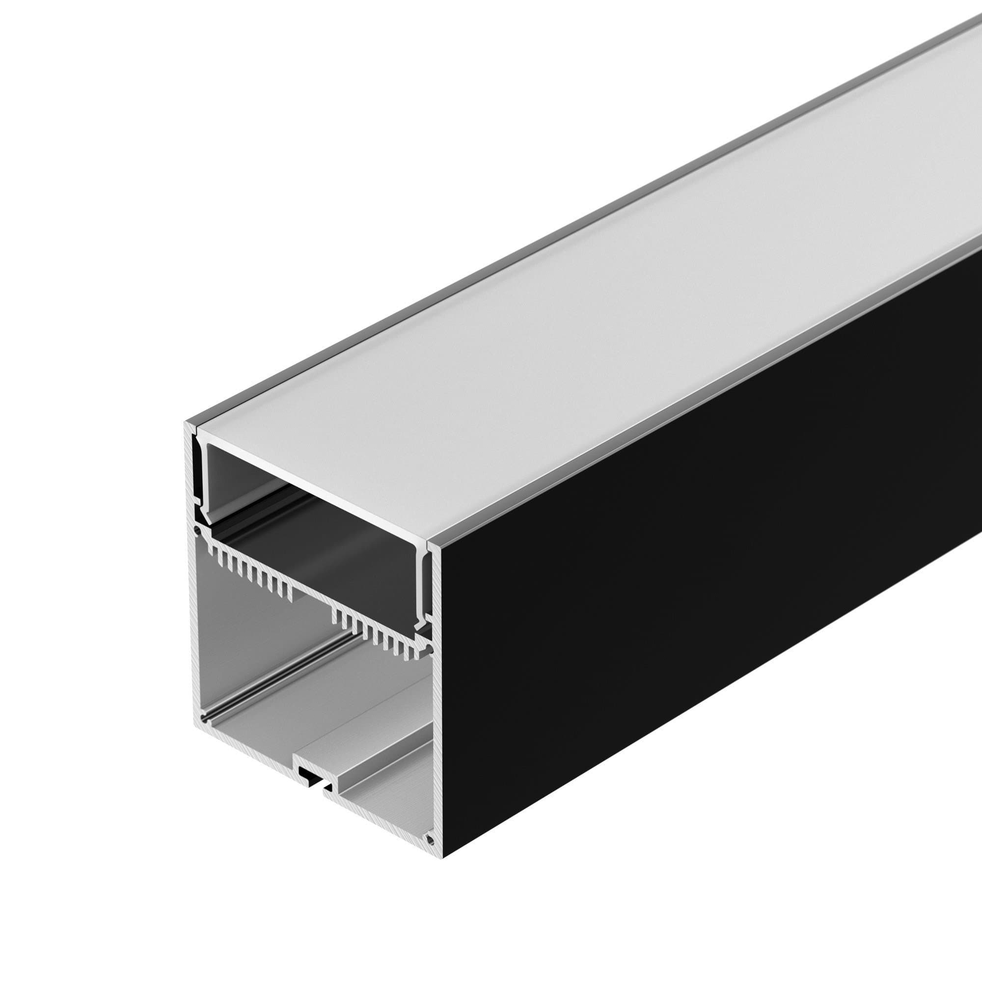 Arlight Профиль с экраном SL-LINE-7477-2500 BLACK+OPAL (Алюминий) 027991 — миниатюра 1