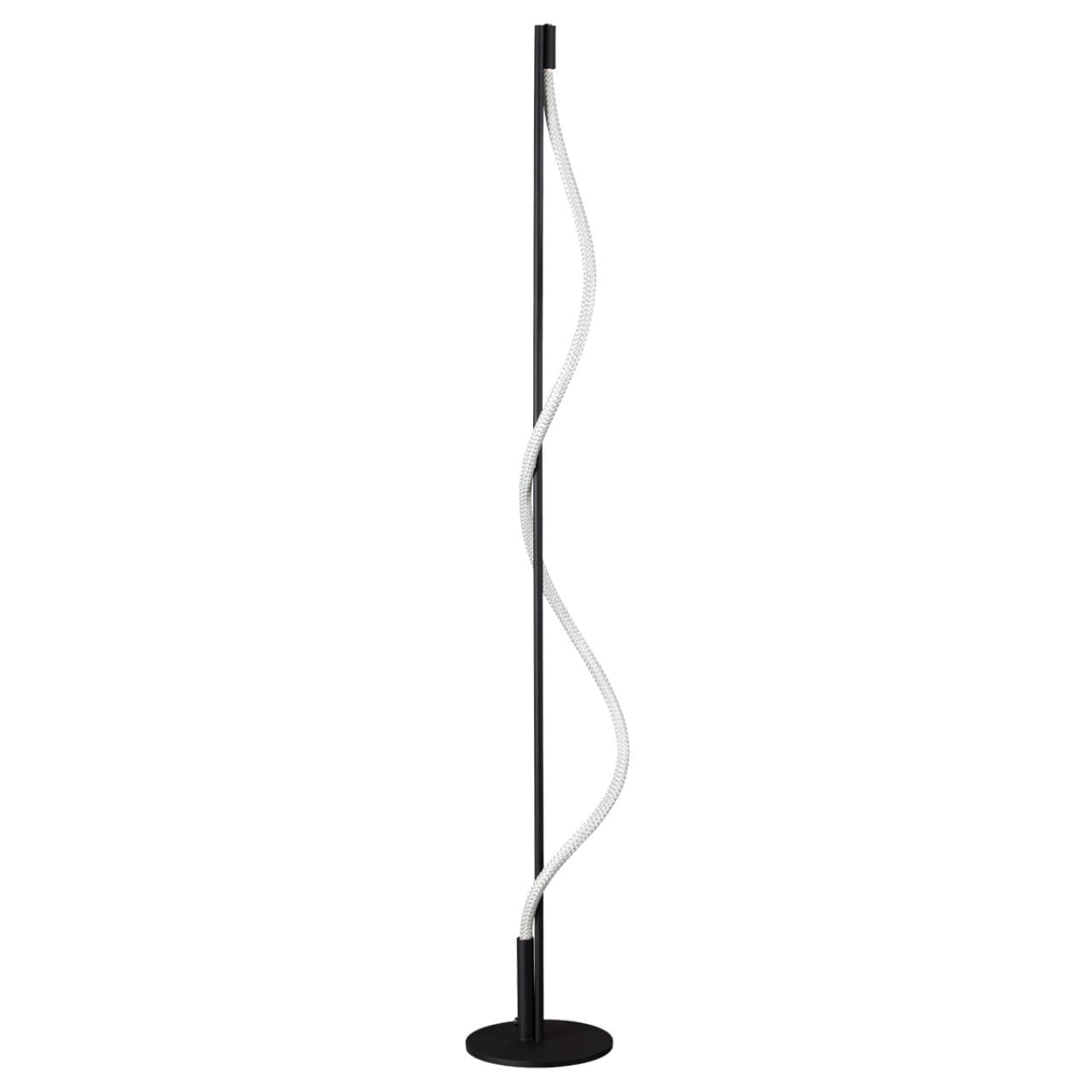 Odeon Light 4398/15FL HIGHTECH ODL23 103 черный/металл/канат Напольный светильник с диммером на корпусе IP20 LED 15W 515Лм 3000K CORDA