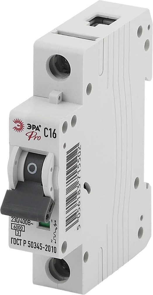 ЭРА NO-901-44 Pro Автоматический выключатель ВА47-63 1P 16А кривая C