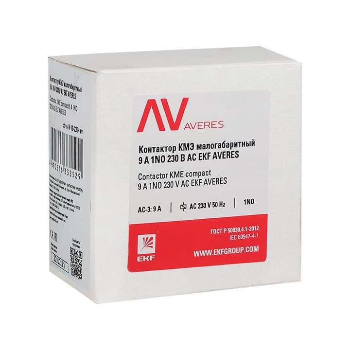 EKF Averes Контактор КМЭ 9А 1NO 230В АС — миниатюра 2