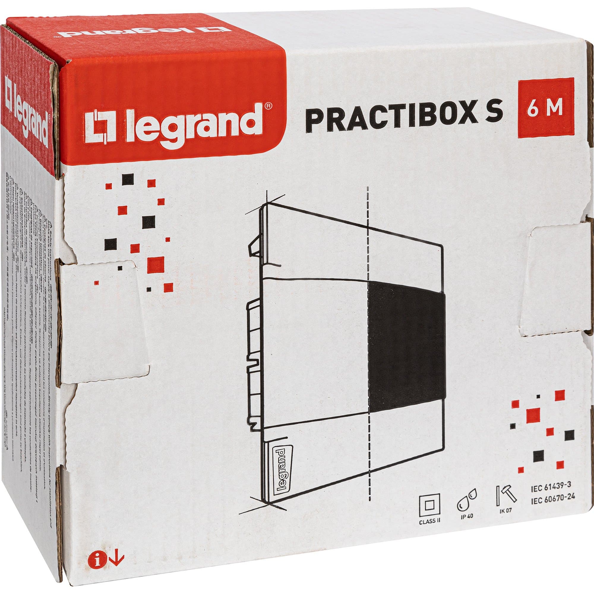 Legrand Practibox S Пластиковый щиток Встраиваемый 1X6 Дымчатая дверь 134556 — миниатюра 3