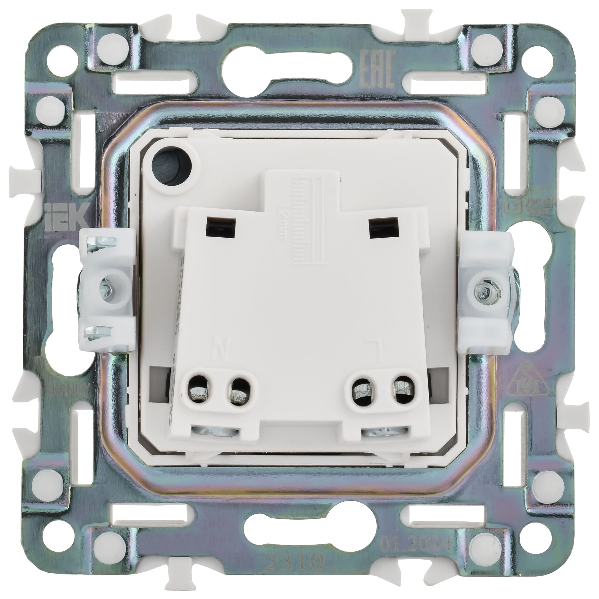 IEK SKANDY Никель Розетка б/з 10А SK-R02N — миниатюра 3