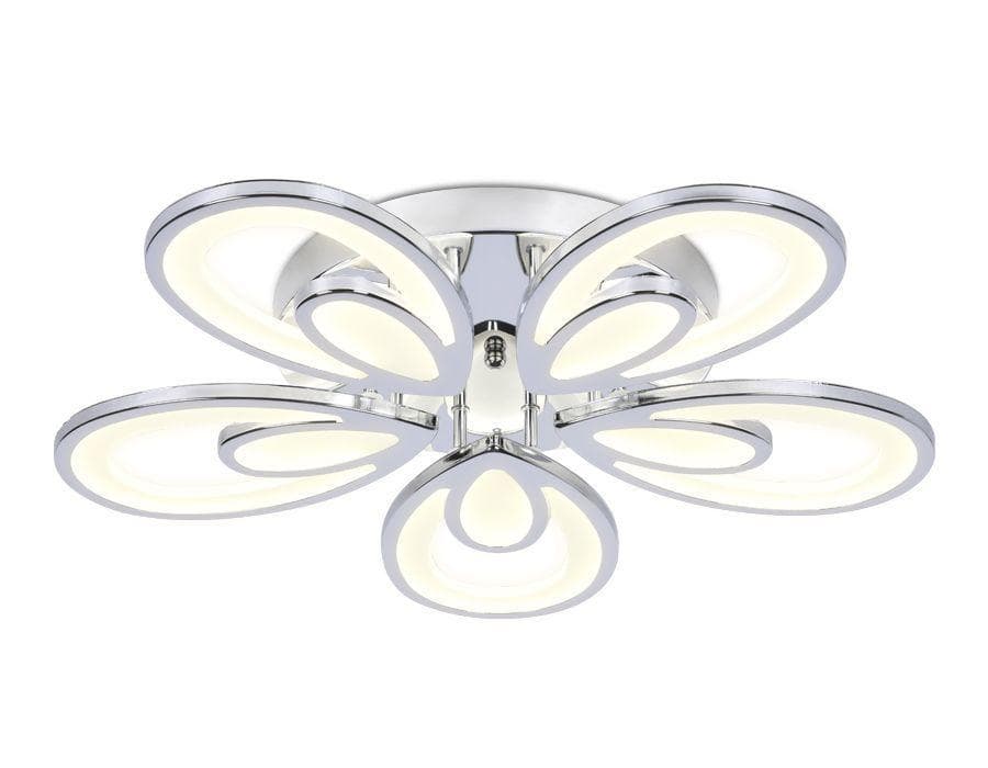 Ambrella Потолочный светодиодный светильник с пультом FA469/5 CH хром 110W 580*560*80 (ПДУ РАДИО 2.4) — миниатюра 1