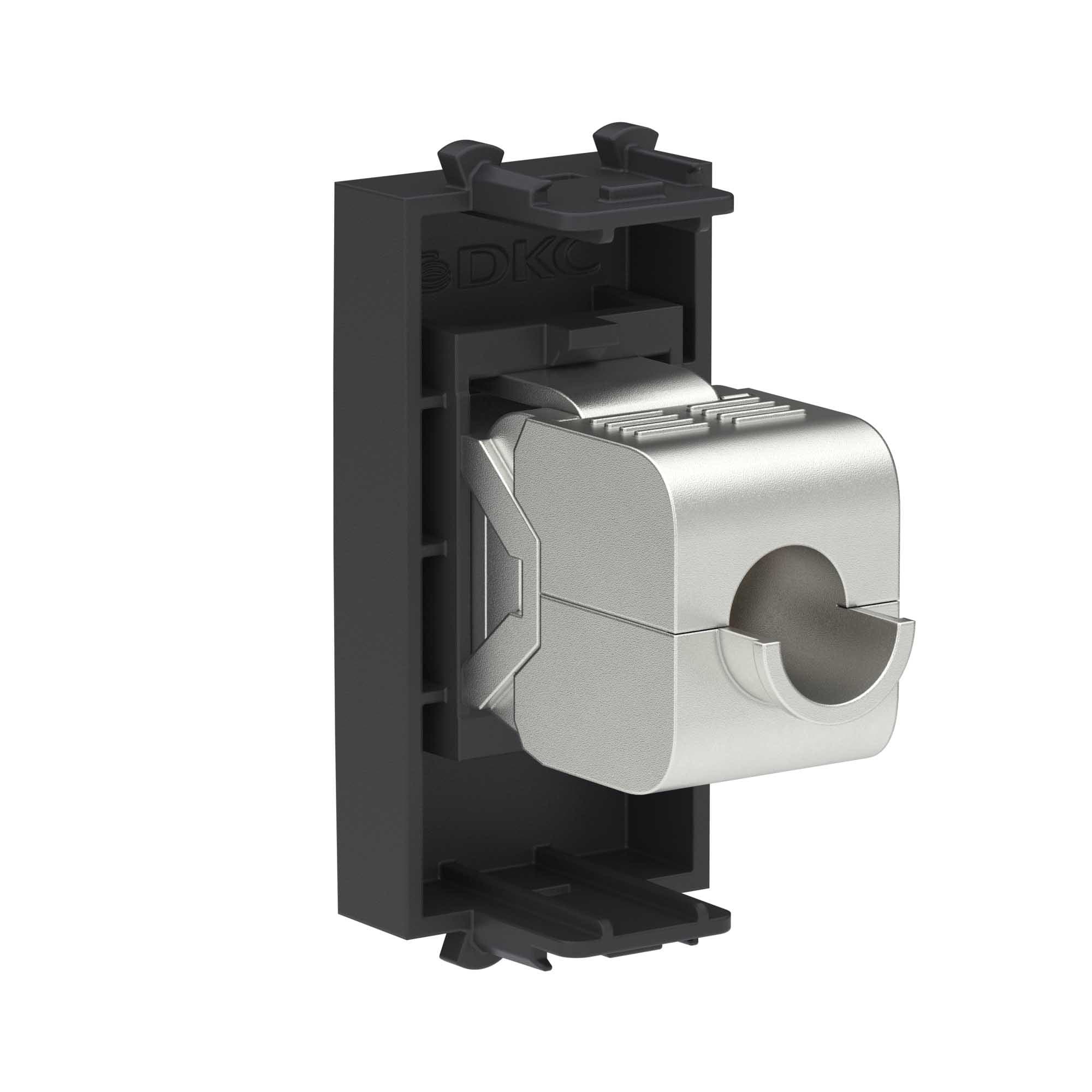 DKC Компьютерная розетка RJ-45 без шторки модульная, кат.5е экранированная, "Avanti", "Черный матовый", 1 модуль — миниатюра 3