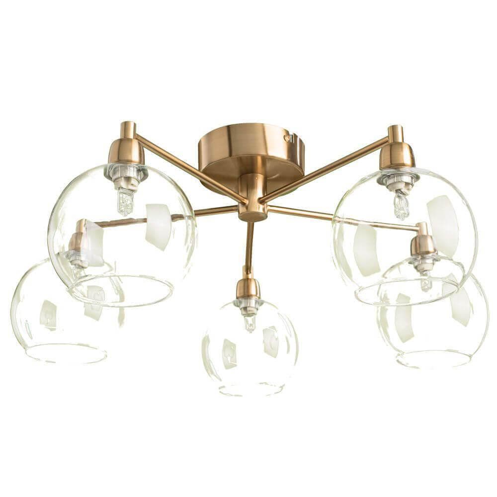 Arte Lamp Rosaria Бронза/Прозрачный Светильник потолочный 5x40W 5xG9 5x330lm A8564PL-5RB — миниатюра 3