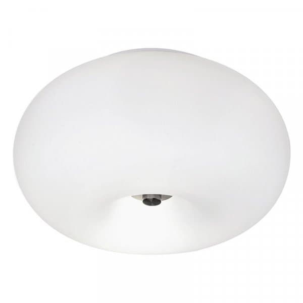 Eglo 86811 Светильник настенно-потолочный OPTICA, 2х60W (E27), ?280, никель мат./опаловое стекло, белый E