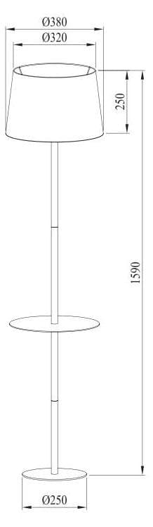 Arte Lamp A2102PN-1WH Торшеры с одним плафоном — миниатюра 4