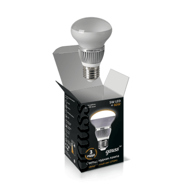 Gauss Лампа LED R63 E27 5W 2700K FR зеркальная EB106102105