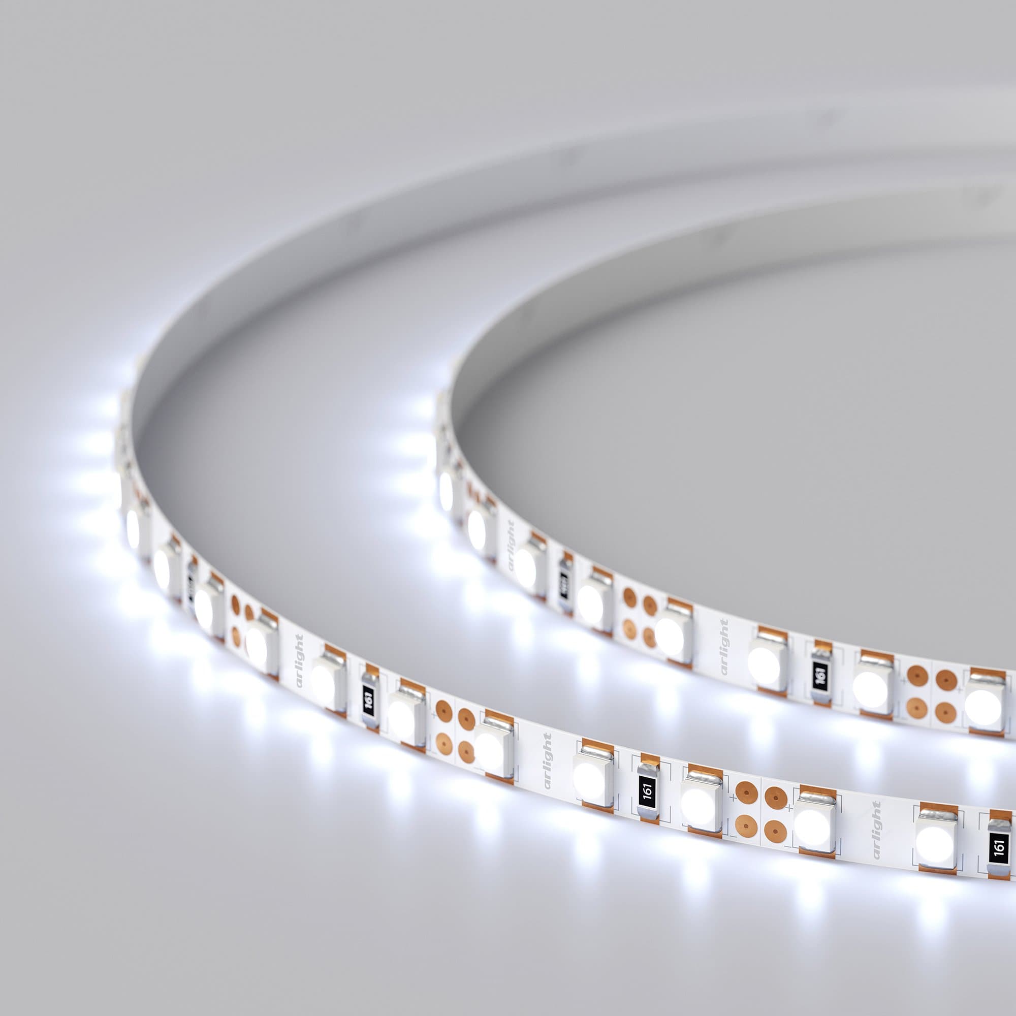 Arlight Светодиодная лента RT 2-5000 12V Cool 15K 5mm 2x (3528, 600 LED, LUX) (9.6 Вт/м, IP20) 015212(B) — миниатюра 2
