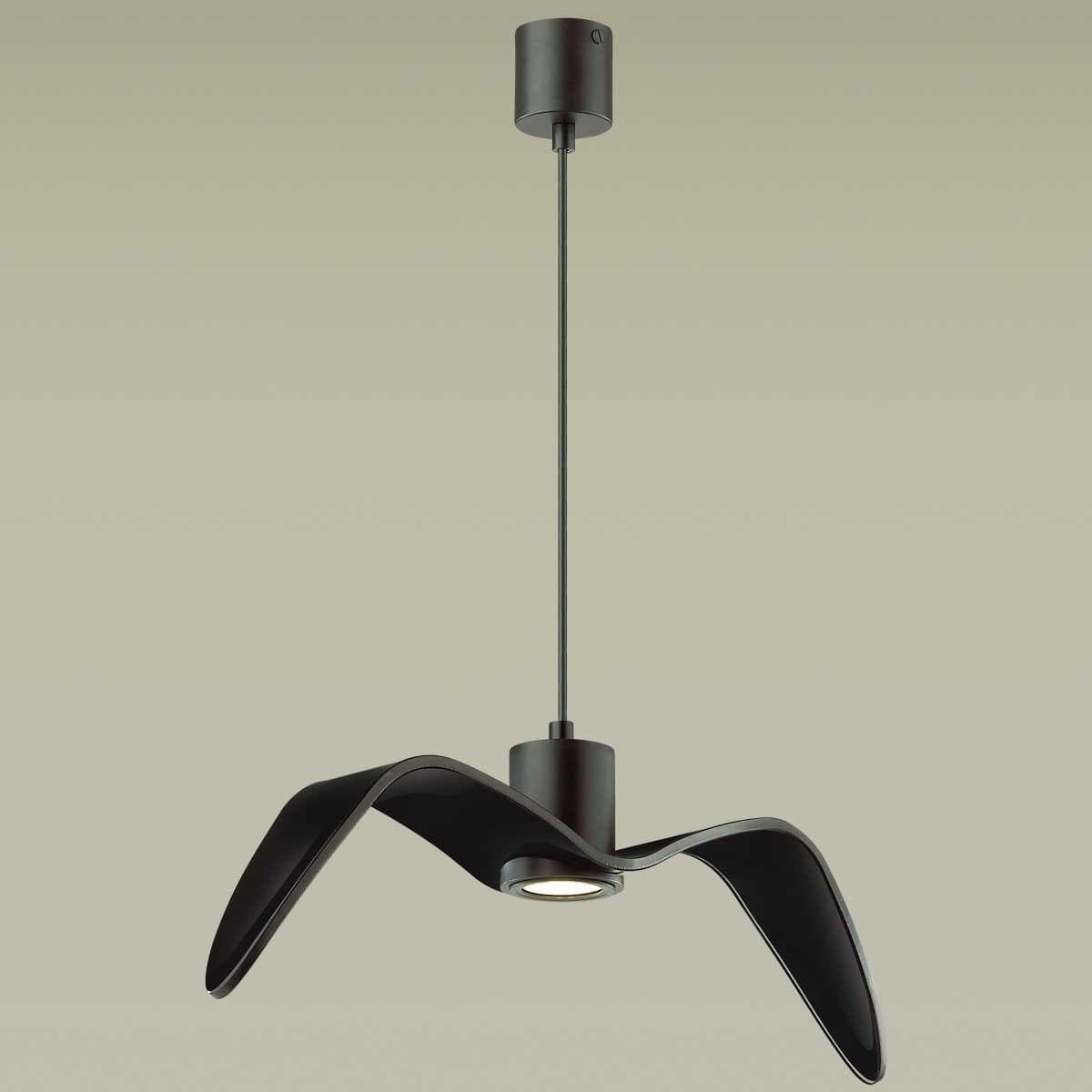 Odeon Light 4902/1C PENDANT ODL22 233 черный/стекло Подвес GU10 1*5W BIRDS — миниатюра 4