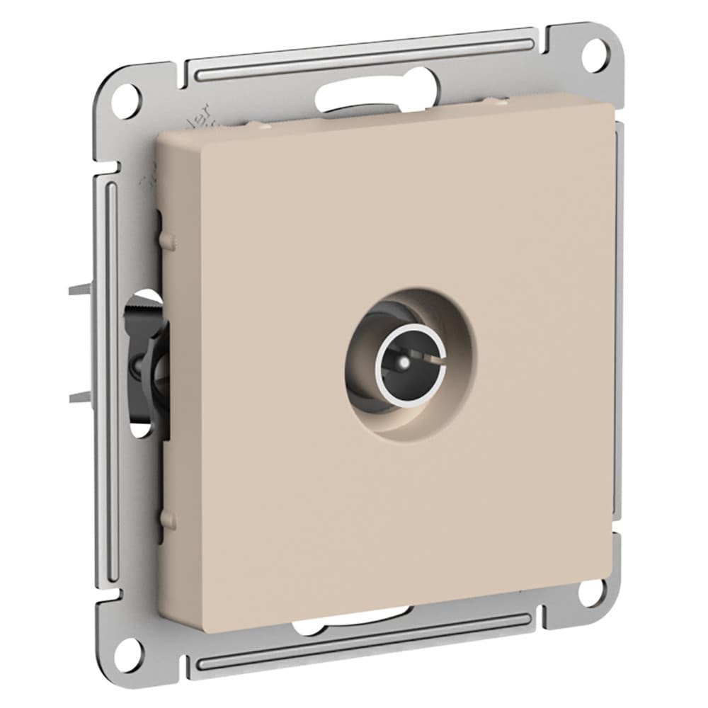 Systeme Electric AtlasDesign Песочный Розетка TV проходная 4DB, механизм