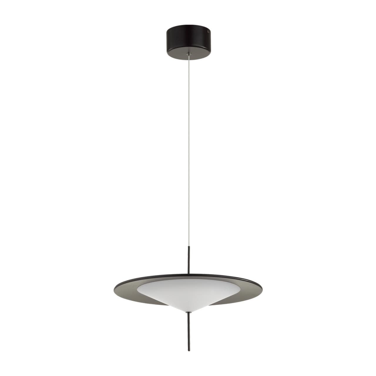 Odeon Light 5012/16L L-VISION ODL23 281 черный/белый матовый металл/акрил Подвес LED 16W 3000K STEKA — миниатюра 1