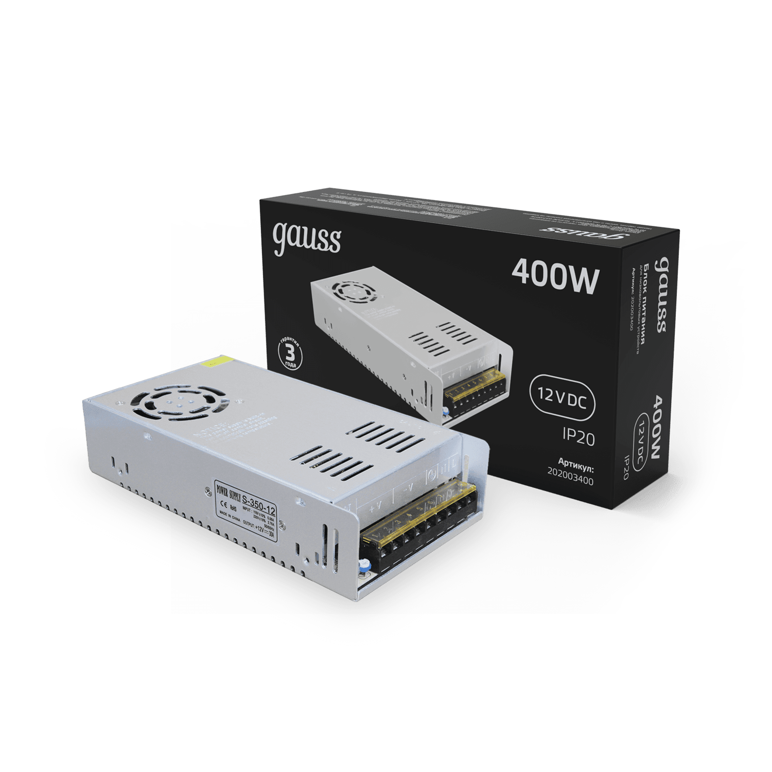 Gauss Блок питания LED STRIP PS 400W 12V 4 202003400 — миниатюра 5