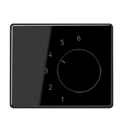 JUNG SL 500 Черная Накладка термостата комнатного (мех TR236U, TR246U) SLTR236PLSW