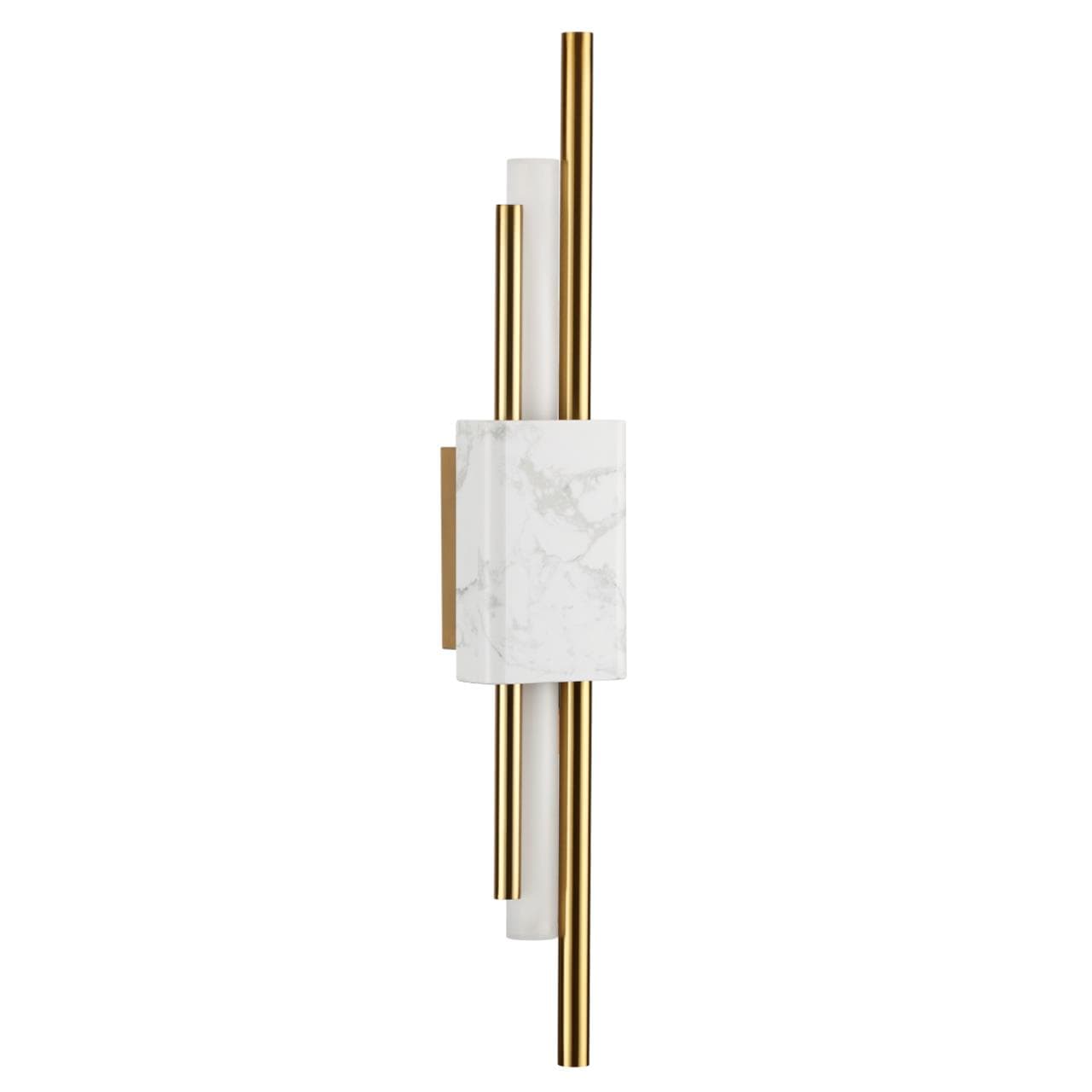 Odeon Light 4359/10WL MIDCENT ODL23 175 белый мрамор/золотистый металл Настенный светильник IP20 LED 10W 655Лм 3000K MARMI