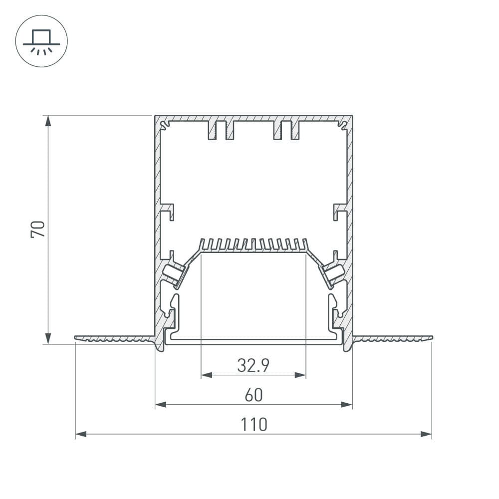 Arlight Крестовина SL-LINIA55-FANTOM (Металл) 030134 — миниатюра 2
