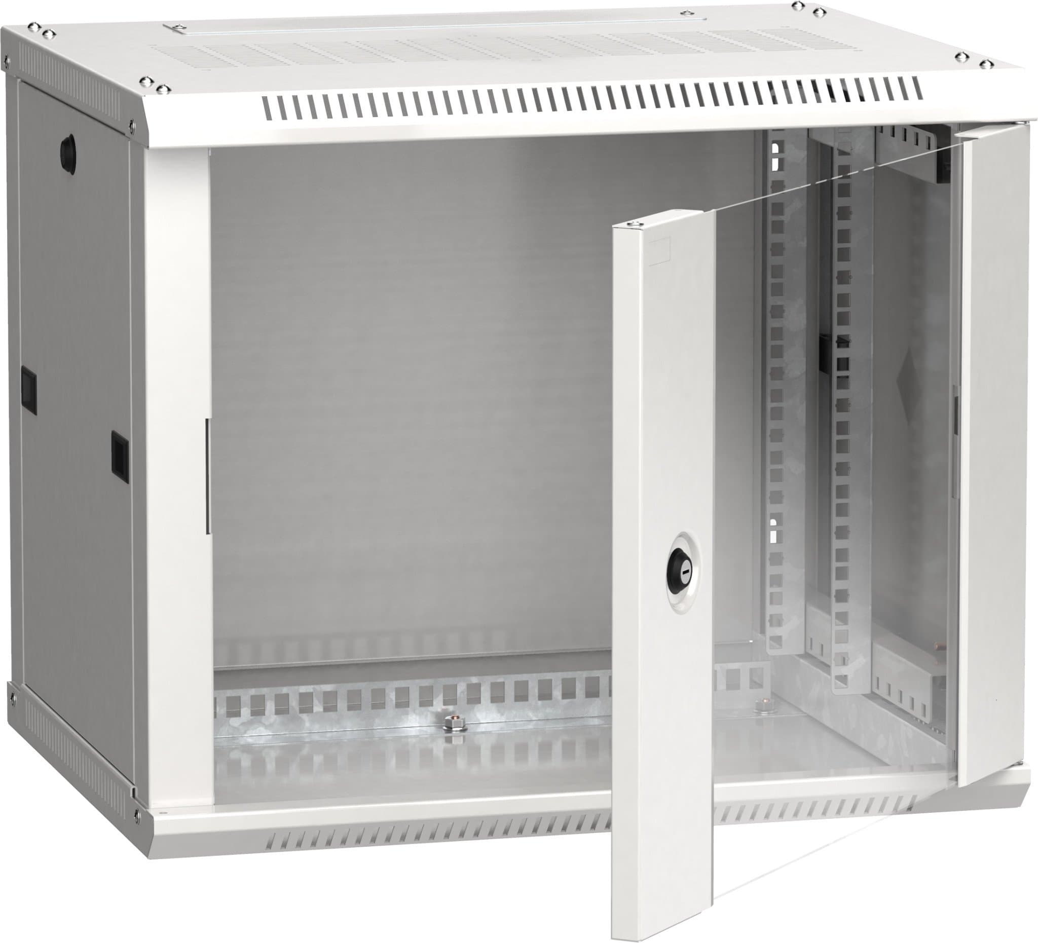 IEK LINEA W ITK Шкаф LINEA W 6U 600x450 мм дверь стекло, RAL7035 LWR3-06U64-GF — миниатюра 1