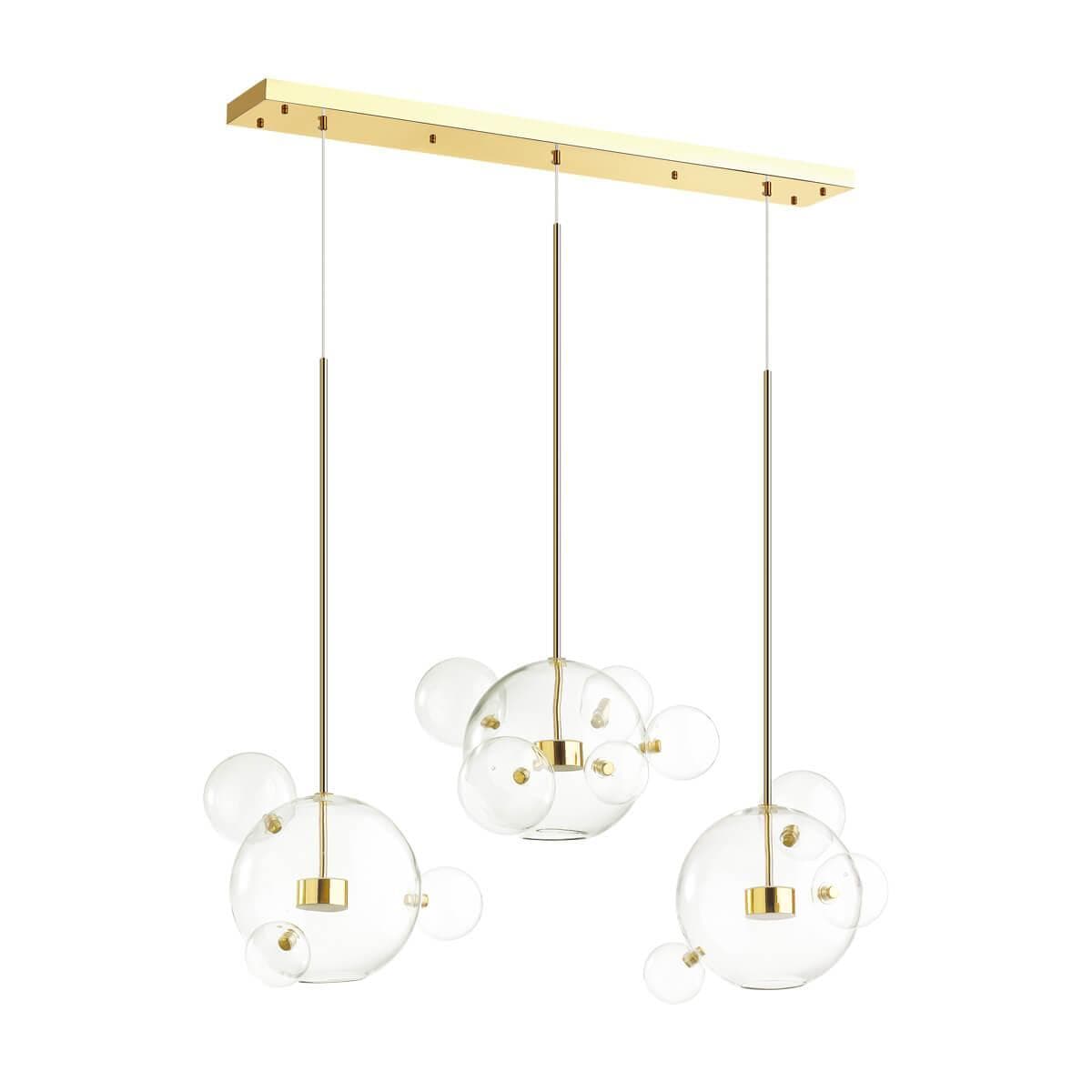 Odeon Light 4640/36L L-VISION (В 3-Х КОРОБКАХ) ODL21 15 золотой/прозрачный Люстра LED 36W 4000K BUBBLES — миниатюра 1