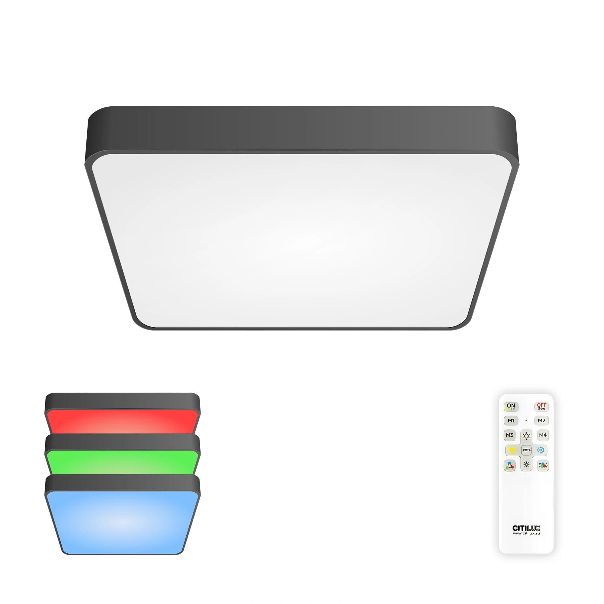 Citilux CL724K70G1 Купер Черный Светильник потолочный с RGB