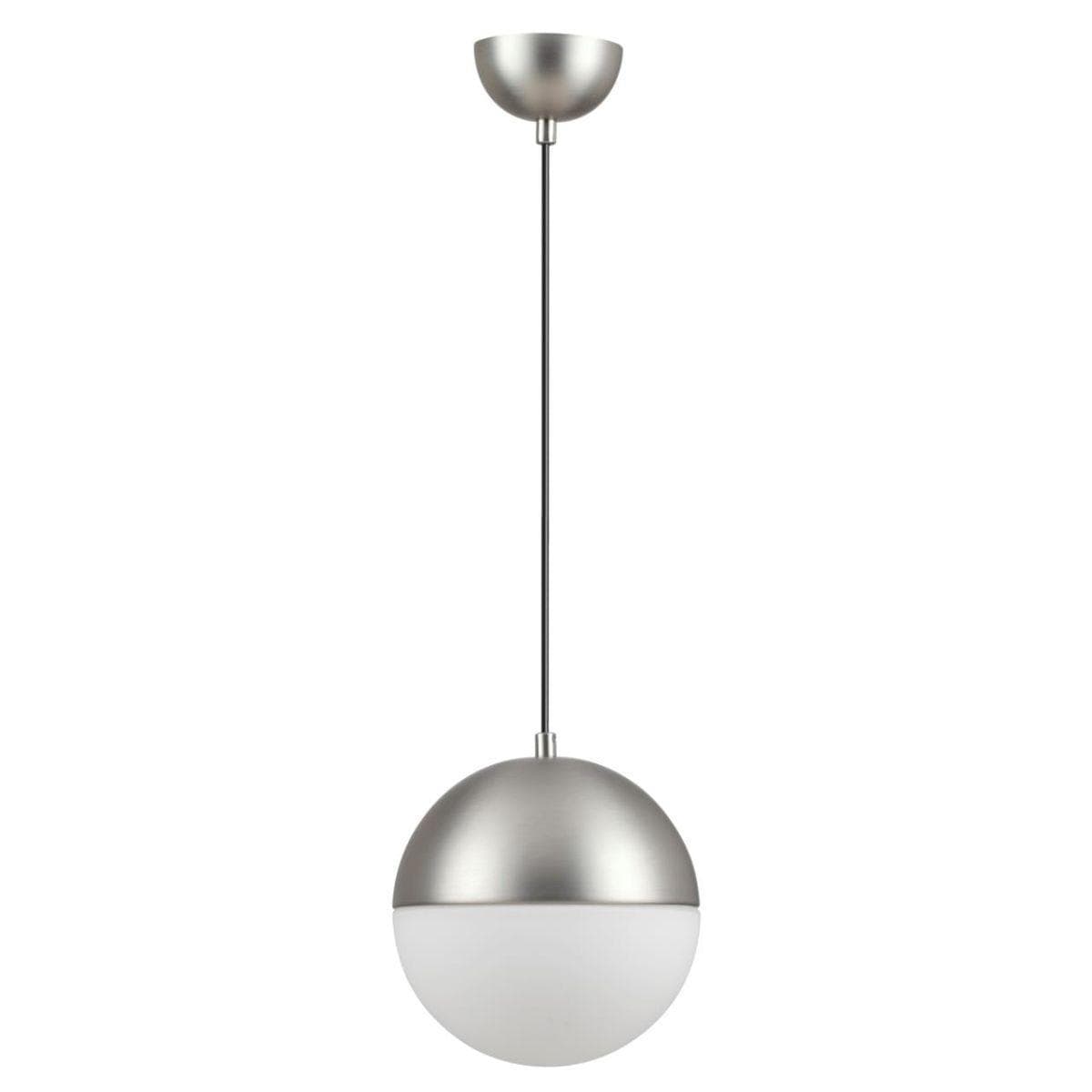 Odeon Light 4959/1A PENDANT ODL22 243 мат.никель/металл/белый/стекло Подвес E27 1*40W PINGA — миниатюра 1