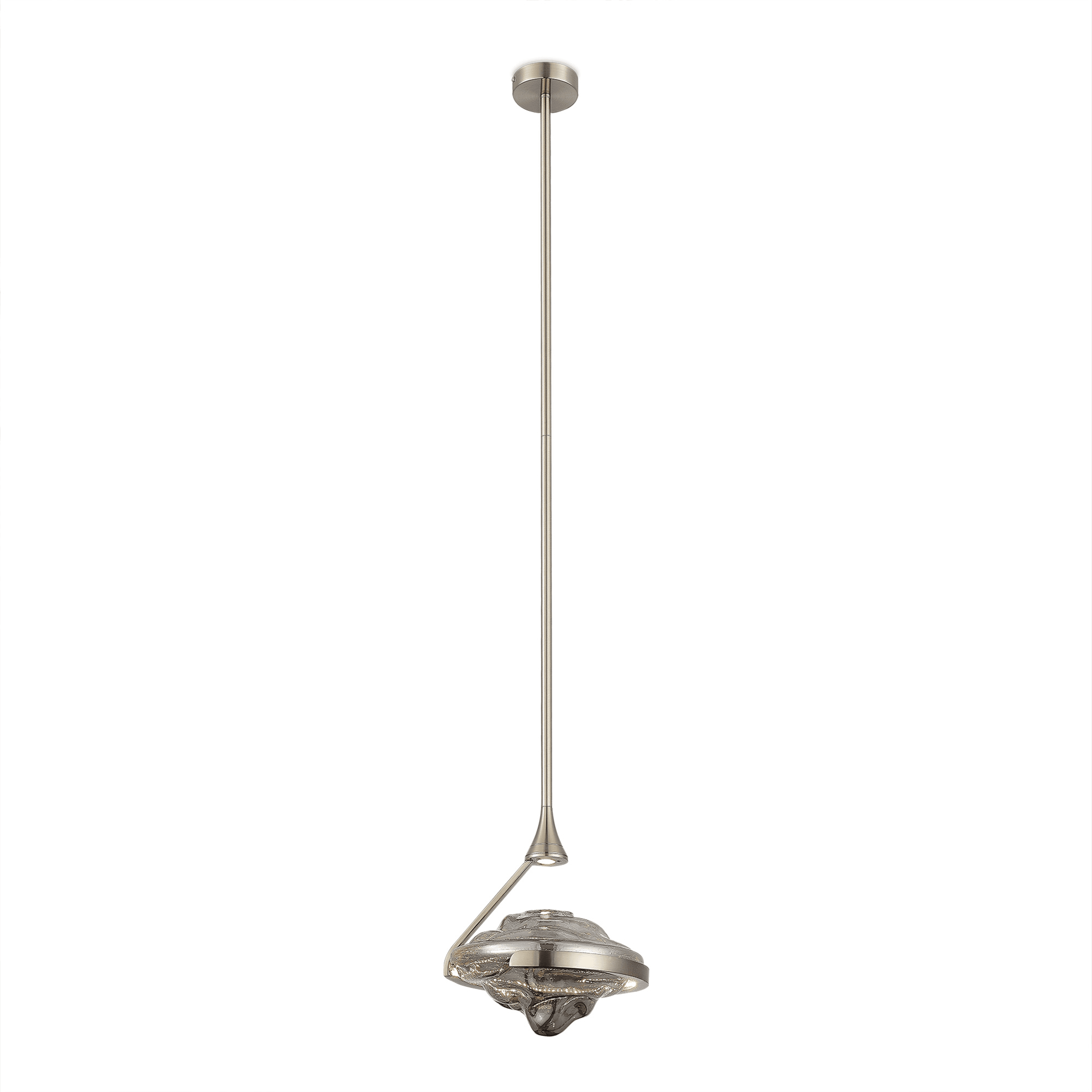 ST LUCE SL6115.103.01 Светильник подвесной Никель/Дымчато-Серый LED 1*19W 3000K