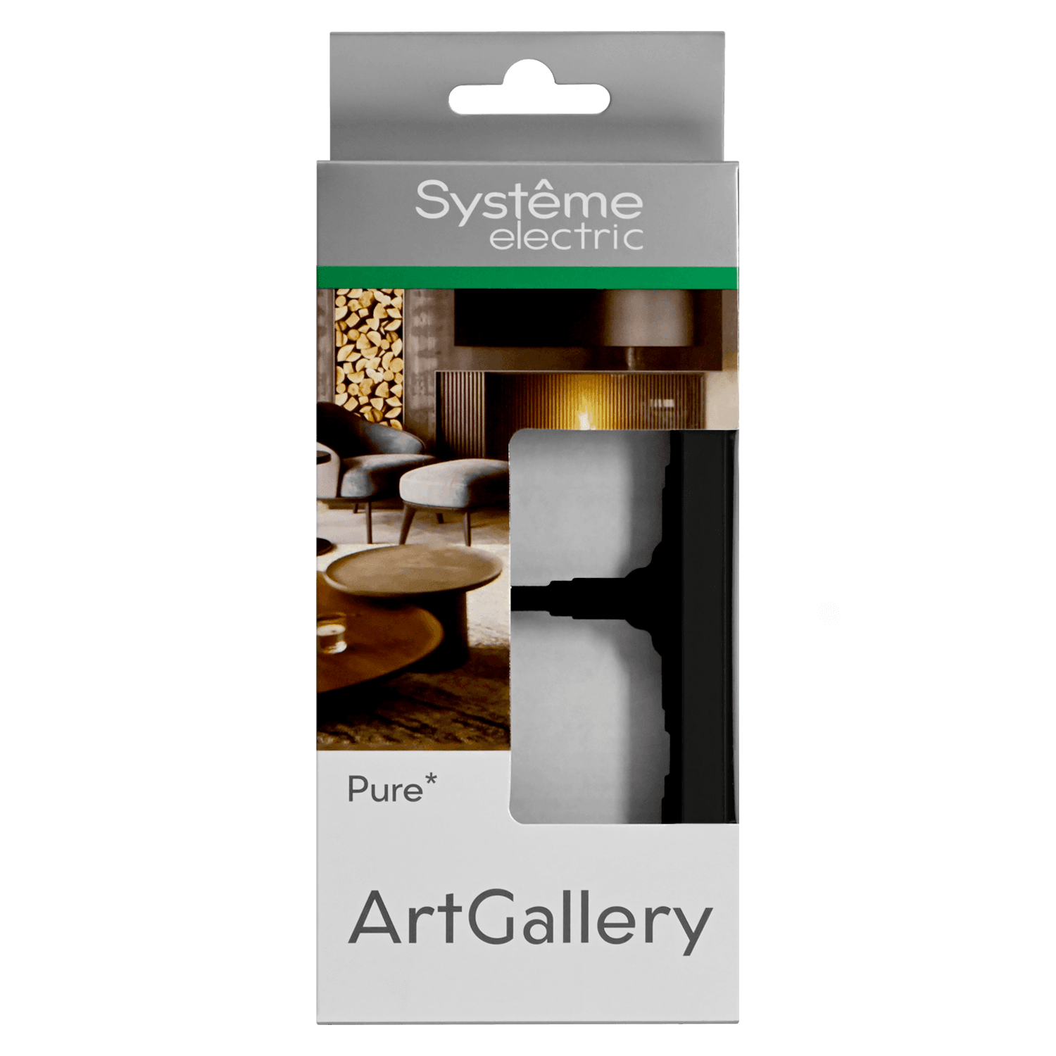 Systeme Electric ArtGallery Pure Матовое органическое стекло Черный Рамка 2-ая — миниатюра 5