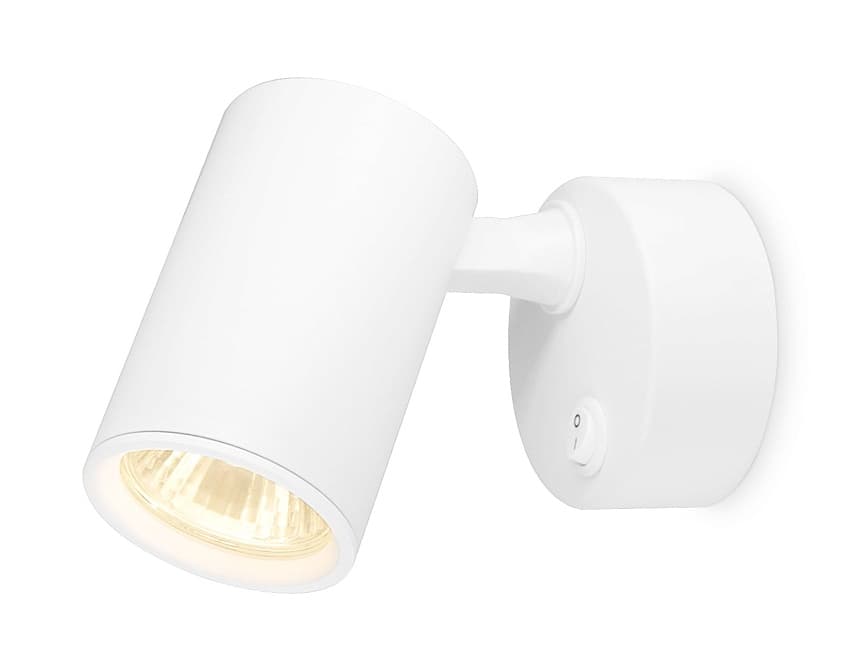 Ambrella Накладной поворотный спот с выключателем TA1291 WH белый GU10 max 12W 87*55*138