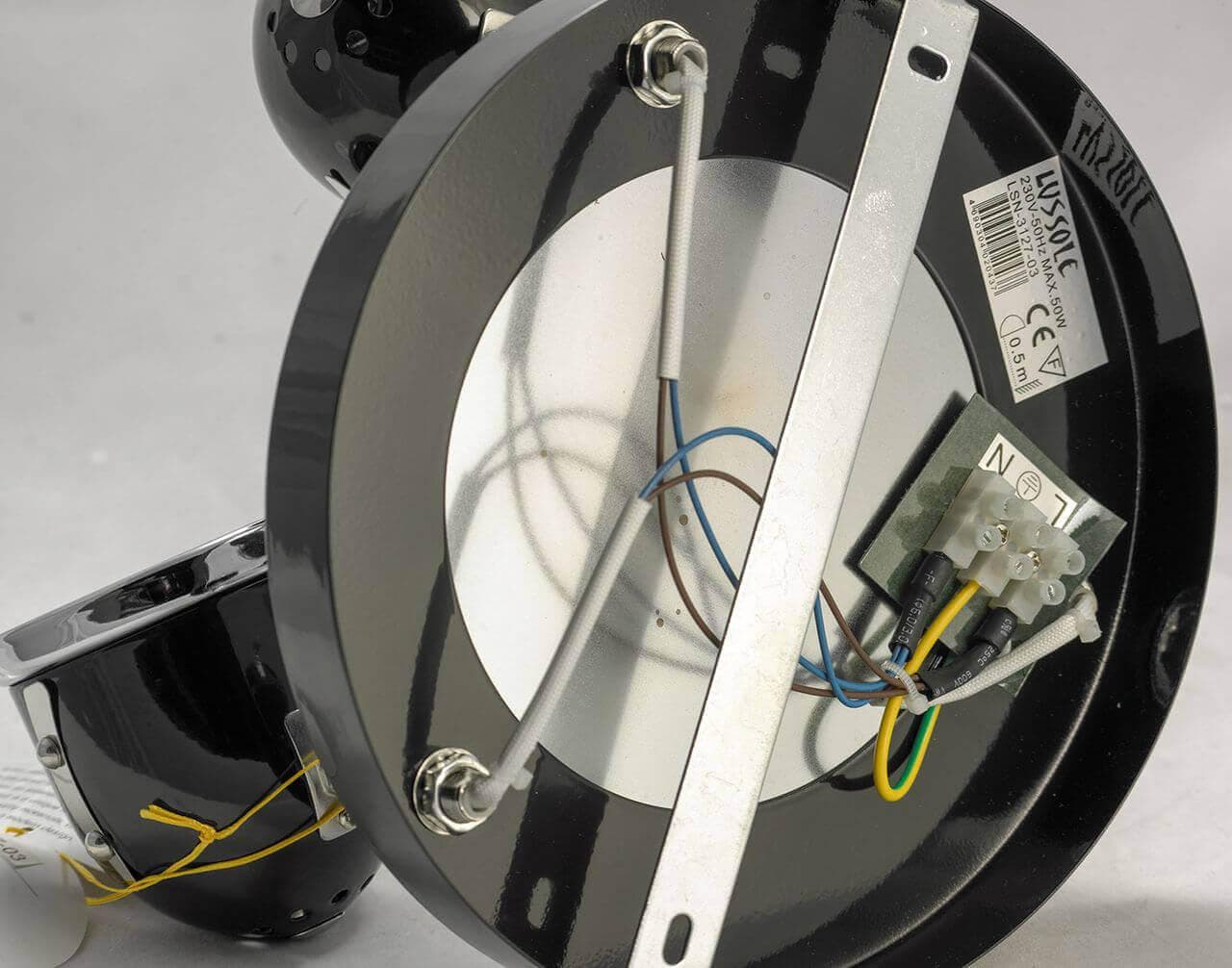 Lussole S.R.L Металл Черный / хром Металл Светильник настенно-потолочный GU10 50W LSN-3127-03 — миниатюра 3