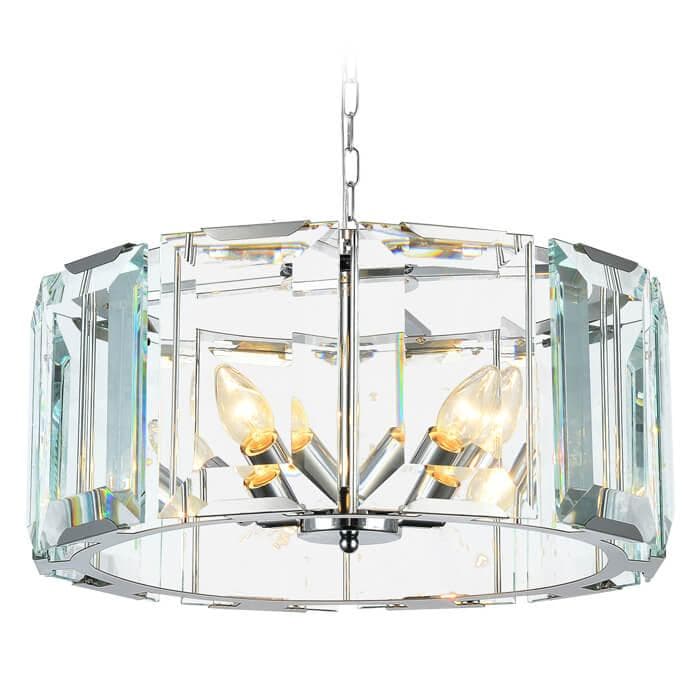 Ambrella Подвесная люстра с хрусталем TR5131 CH/CL хром/прозрачный E14/5 max 40W D500*1000 — миниатюра 2