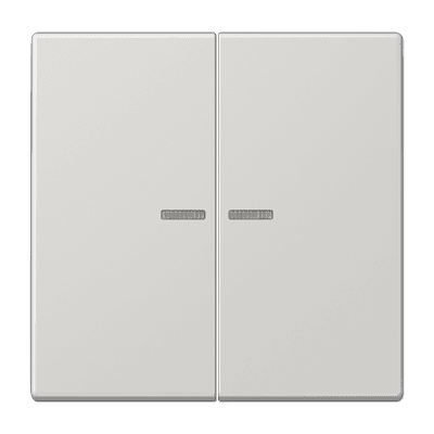 JUNG Клавиша для KNX кнопки, 2 группы, с окошком дюропласт светло-серый LS102KO5LG