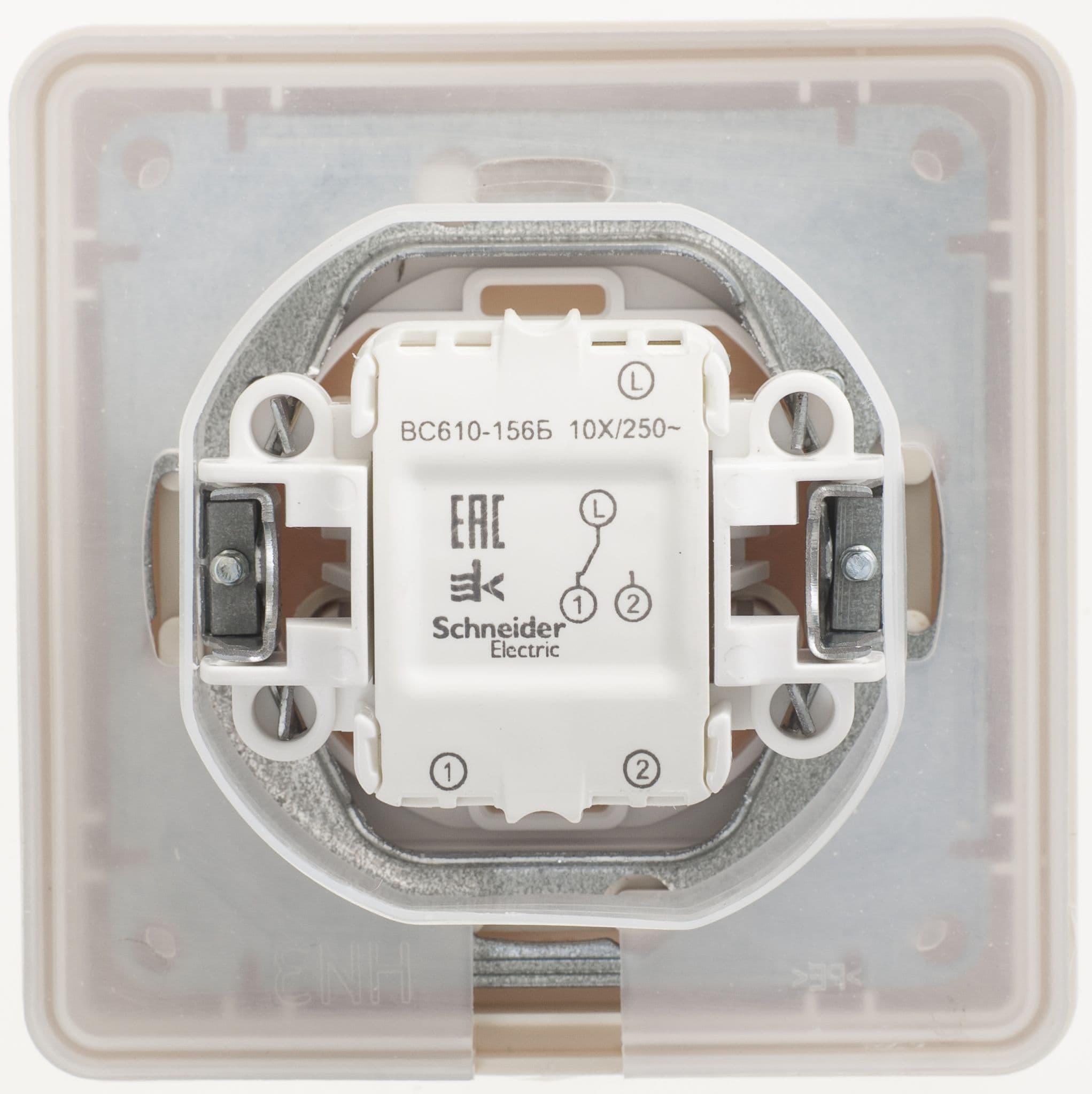 Systeme Electric Wessen 59 Беж Переключатель 1-клавишный, 10АХ (в сборе) — миниатюра 2