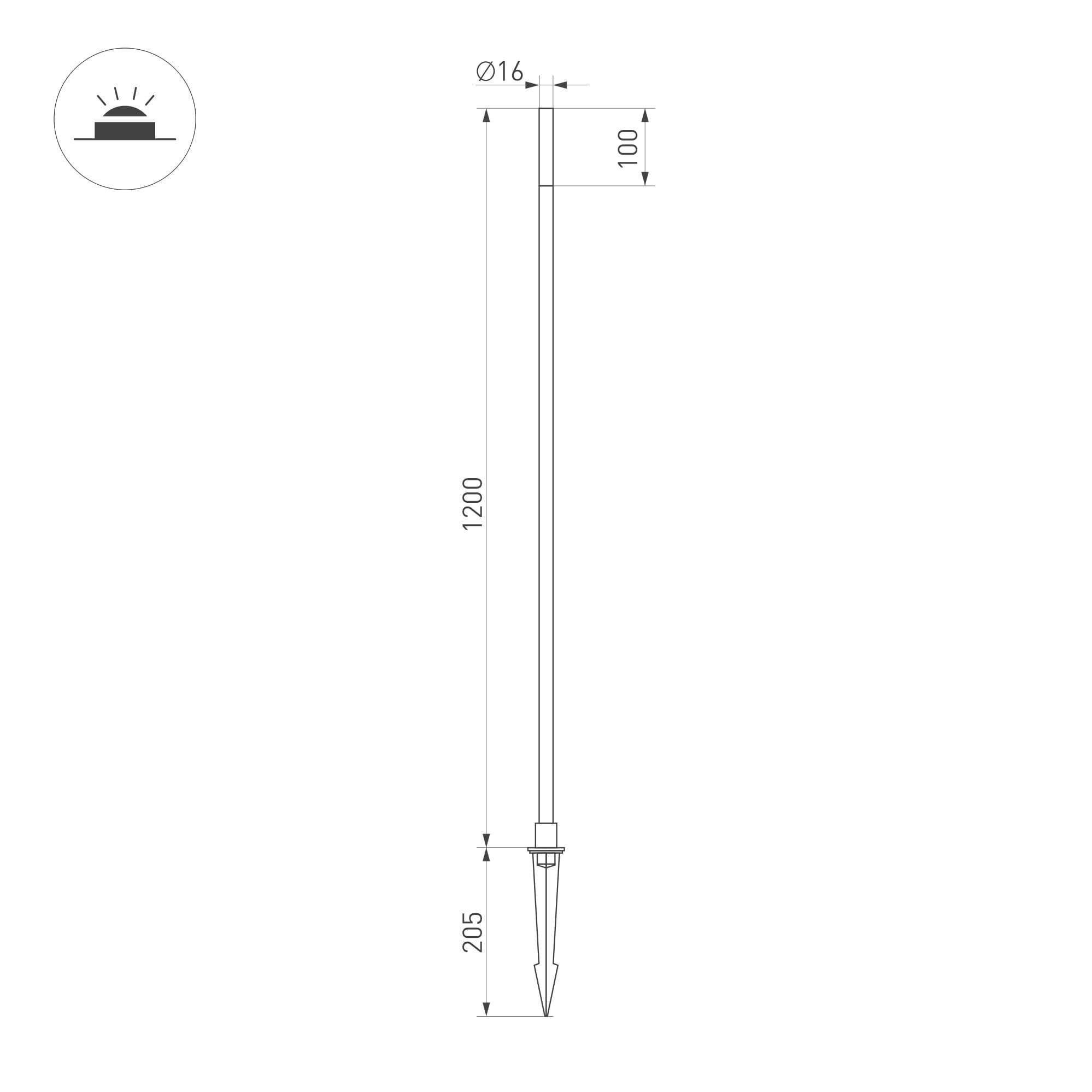 Arlight Светильник KT-CANNA-L1200-1W Warm3000 (DG, 110 deg, 24V) (IP65 Металл, 3 года) 034164 — миниатюра 4