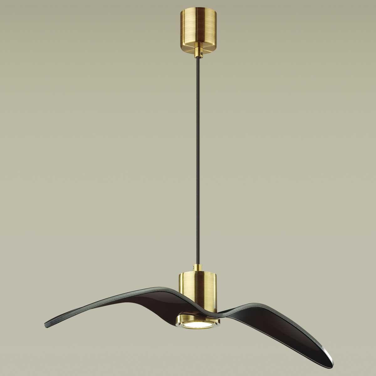 Odeon Light 4900/1B PENDANT ODL22 233 черный/бронзовый/стекло Подвес GU10 1*5W BIRDS — миниатюра 5