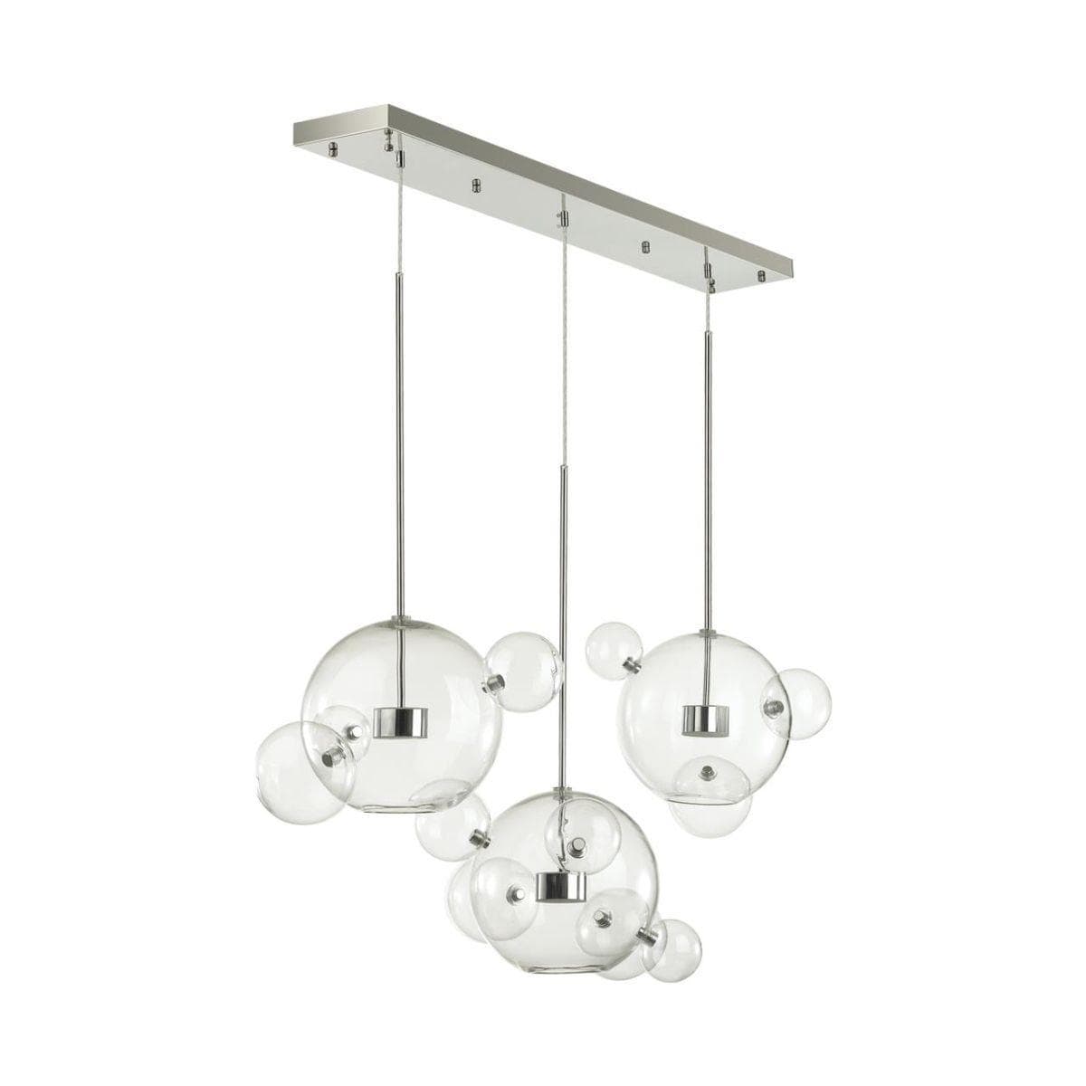 Odeon Light 4802/36L L-VISION (В 3-Х КОРОБКАХ) ODL22 267 хром/прозрачный/стекло Люстра LED 36W 4000K BUBBLES — миниатюра 1