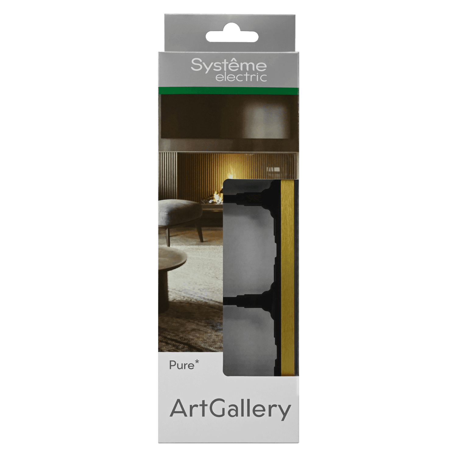 Systeme Electric ArtGallery Pure Металл Золото Рамка 3-ая — миниатюра 4