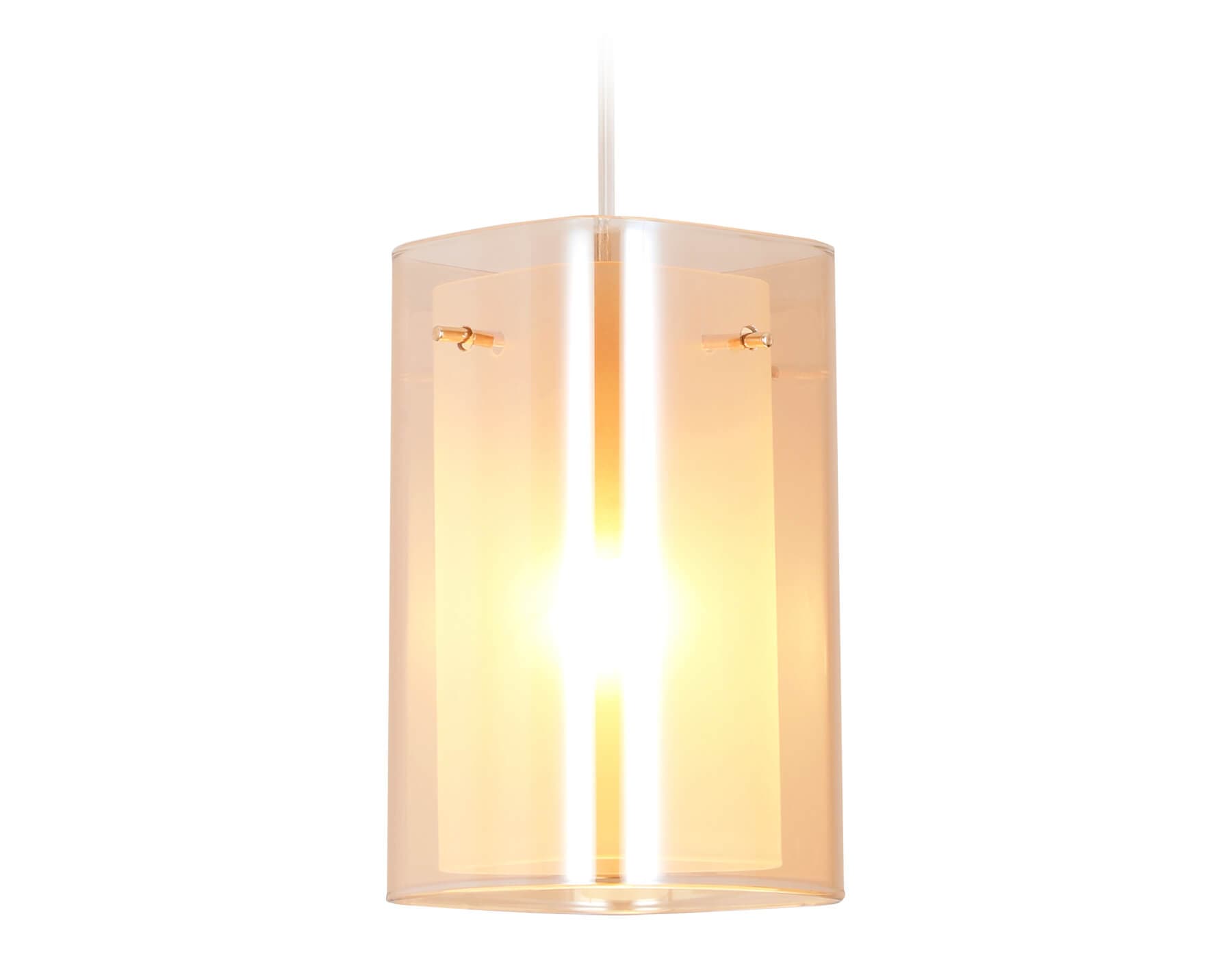 Ambrella Подвесной светильник TR3681 GD/TI/FR золото/янтарь/белый матовый E14 max 40W D110*950