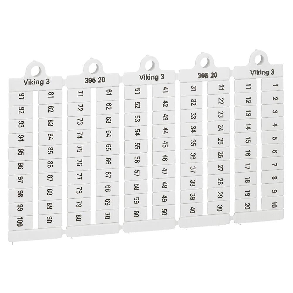 Legrand Viking 3 Листы с этикетками для клеммных блоков гориз формат шаг 6 мм цифры от 1 до 100 039520