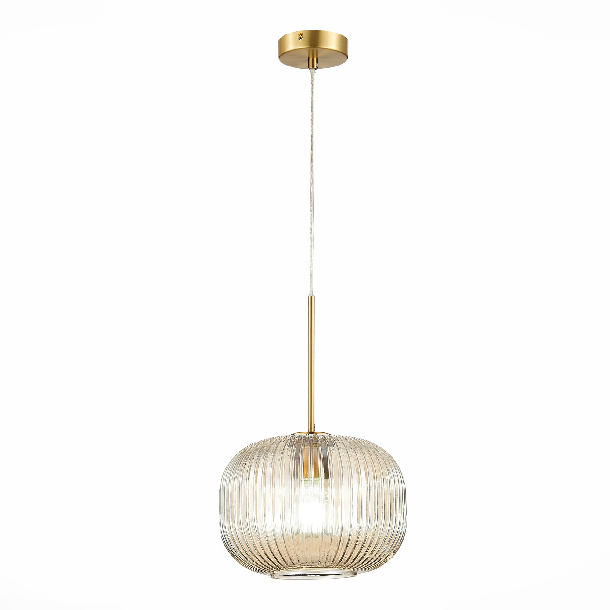 ST Luce SL1154.313.01 Подвес Латунь/Коньячный E27 1*60W