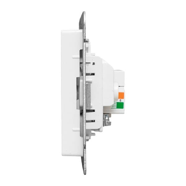 EKF Механизм розетки TV+RJ45 (cat5), белый Эпика — миниатюра 8