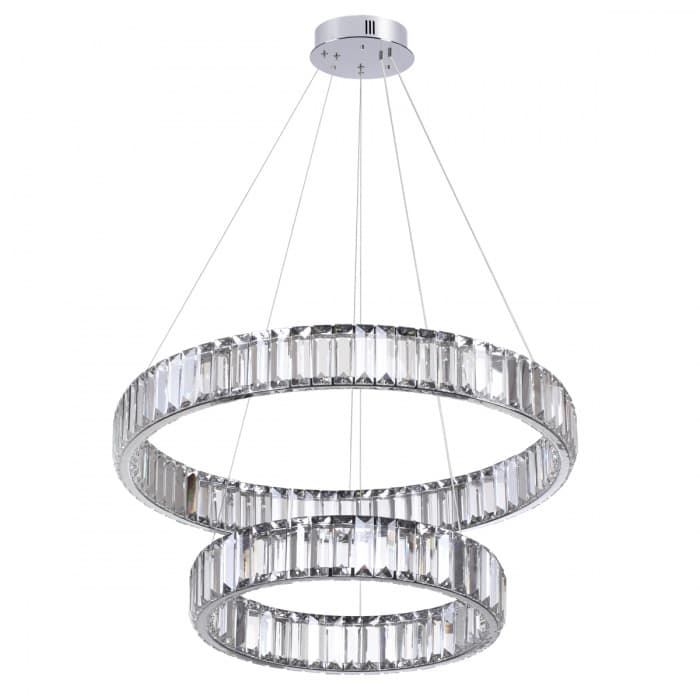 Odeon Light 4930/60L хром/прозрачный металл/хрусталь Люстра LED 60W 4000K 7140Лм VEKIA