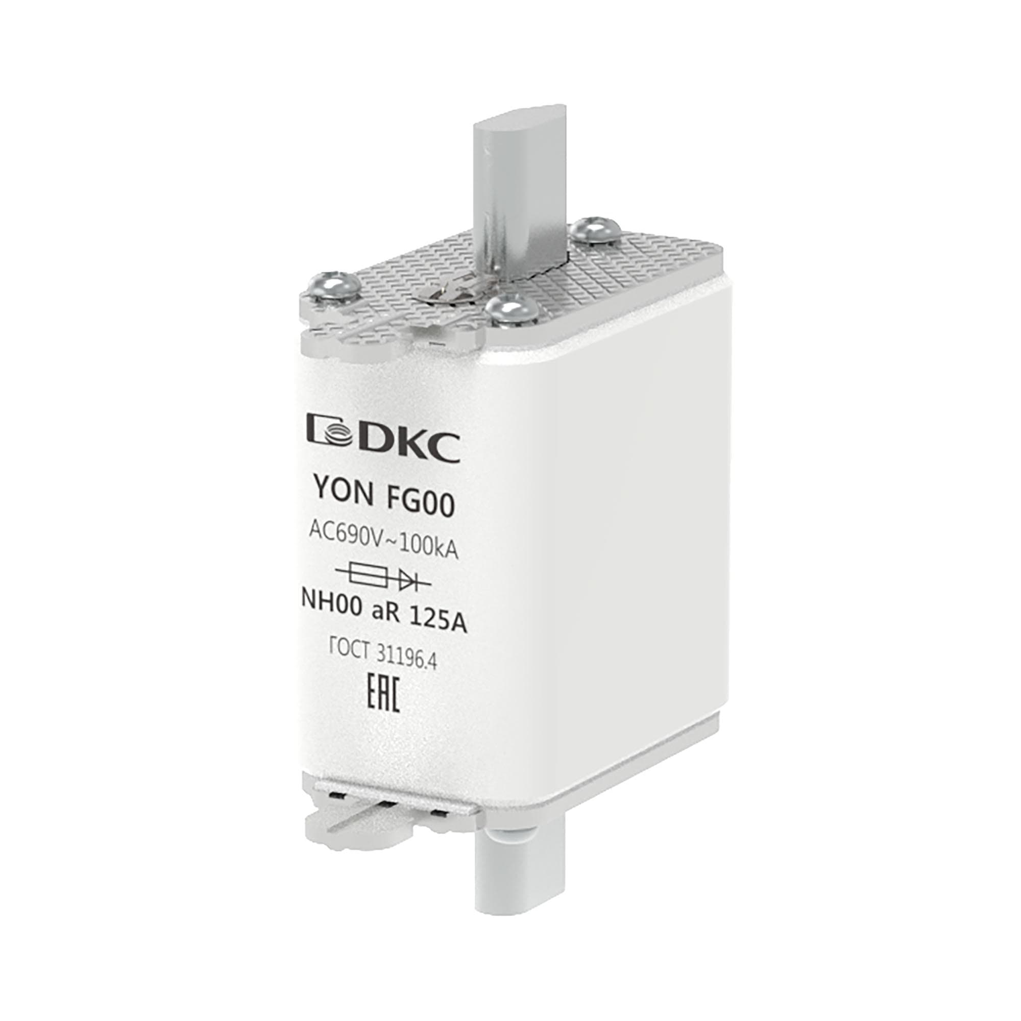 DKC Предохранитель YON ножевого типа FG00 125А 690V характеристика aR